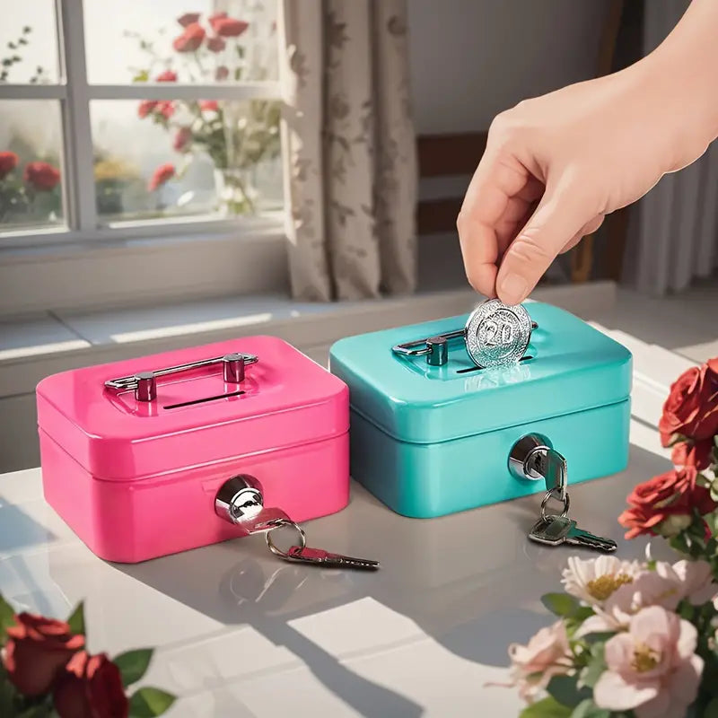 Portable Small Metal Cash Box