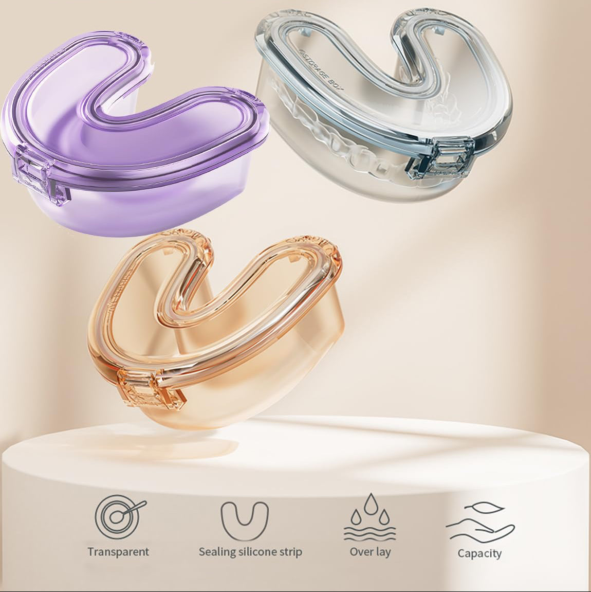 Retainer Case, Compatible with Invisalign, Toothsi aligners Mouth Guard & Orthodontic Retainer Case