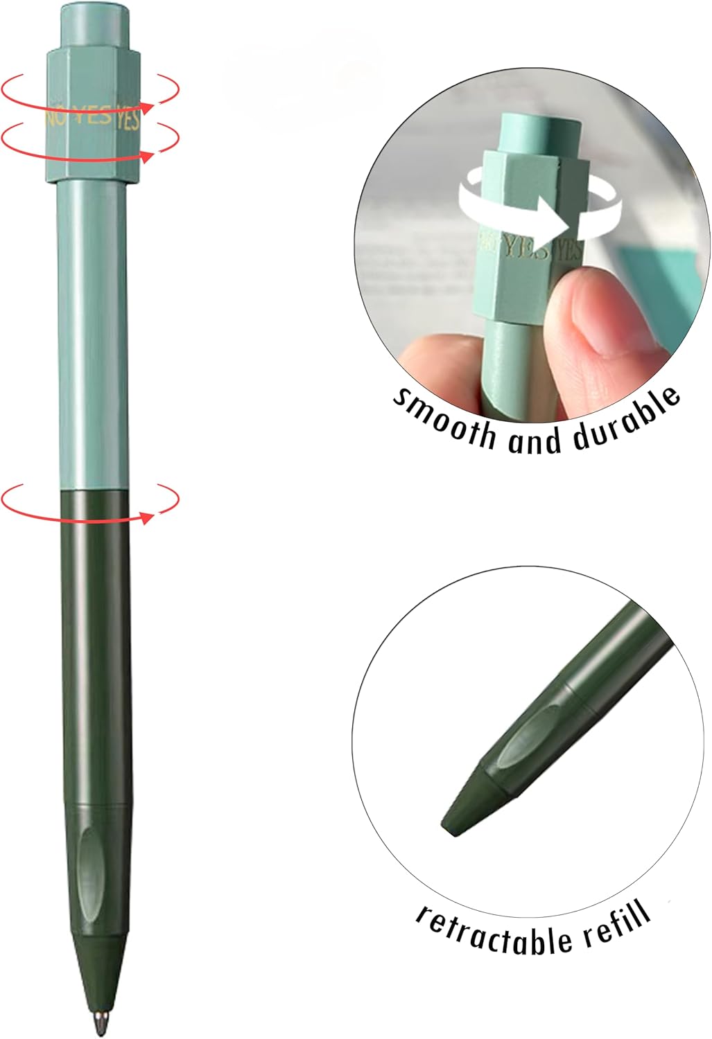 Stress Relief Fidget Spinner YES/NO Pen