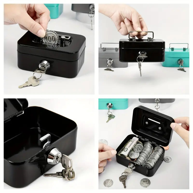 Portable Small Metal Cash Box