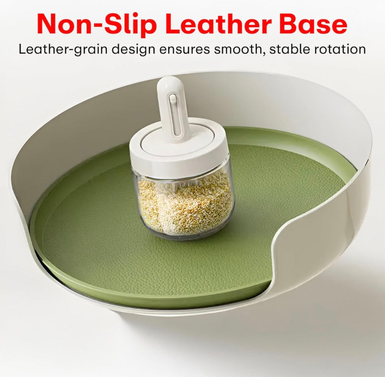 360° Rotating Open Kitchen Storage Tray for Bottles(Lazy Susan)