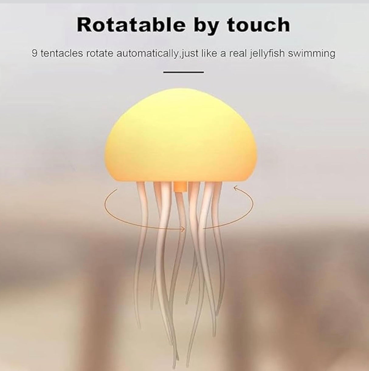 Aurora Jellyfish Mood-light lamp with Ambient Lighting Sound responsive with built in Rechargeable battery.