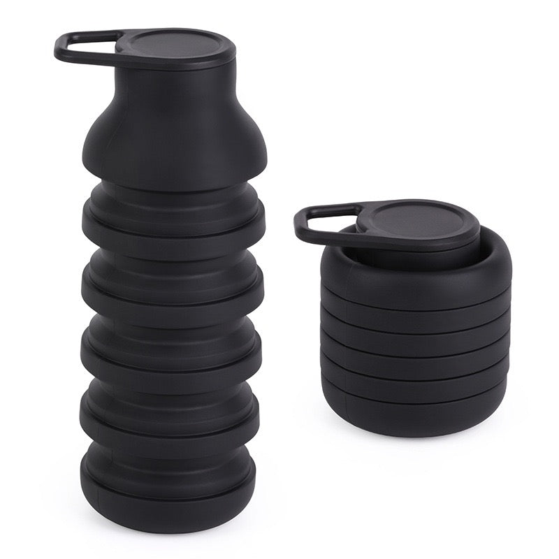 Collapsible Silicone Water Bottle Leakproof, Lightweight for Travel Outdoor