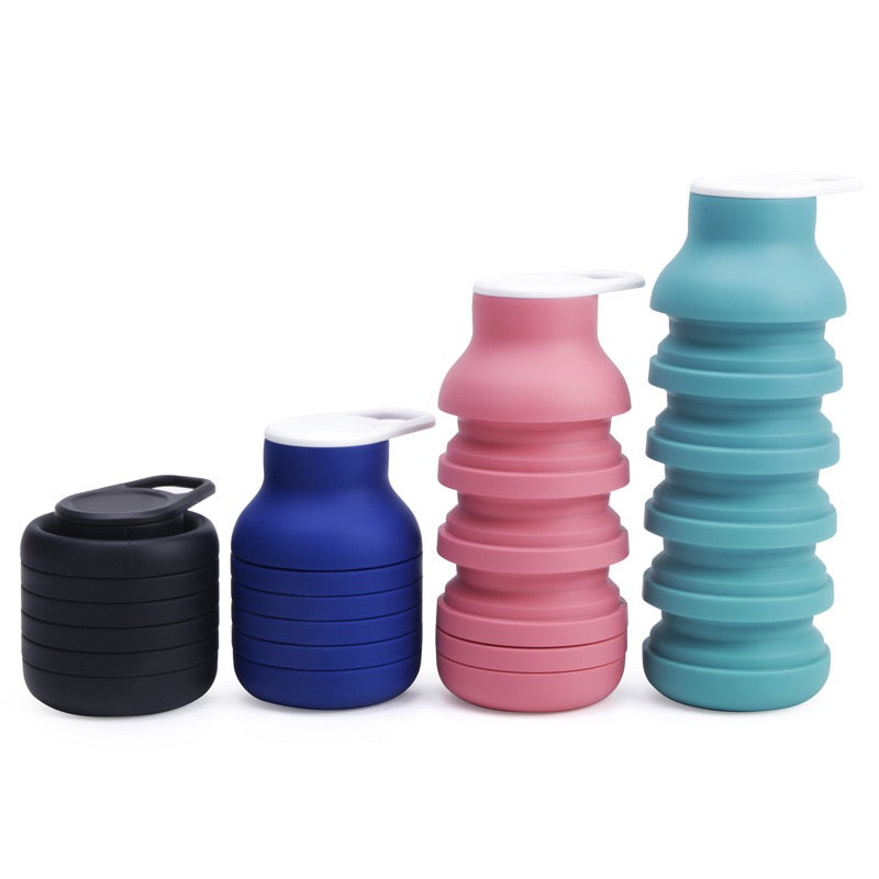 Collapsible Silicone Water Bottle Leakproof, Lightweight for Travel Outdoor