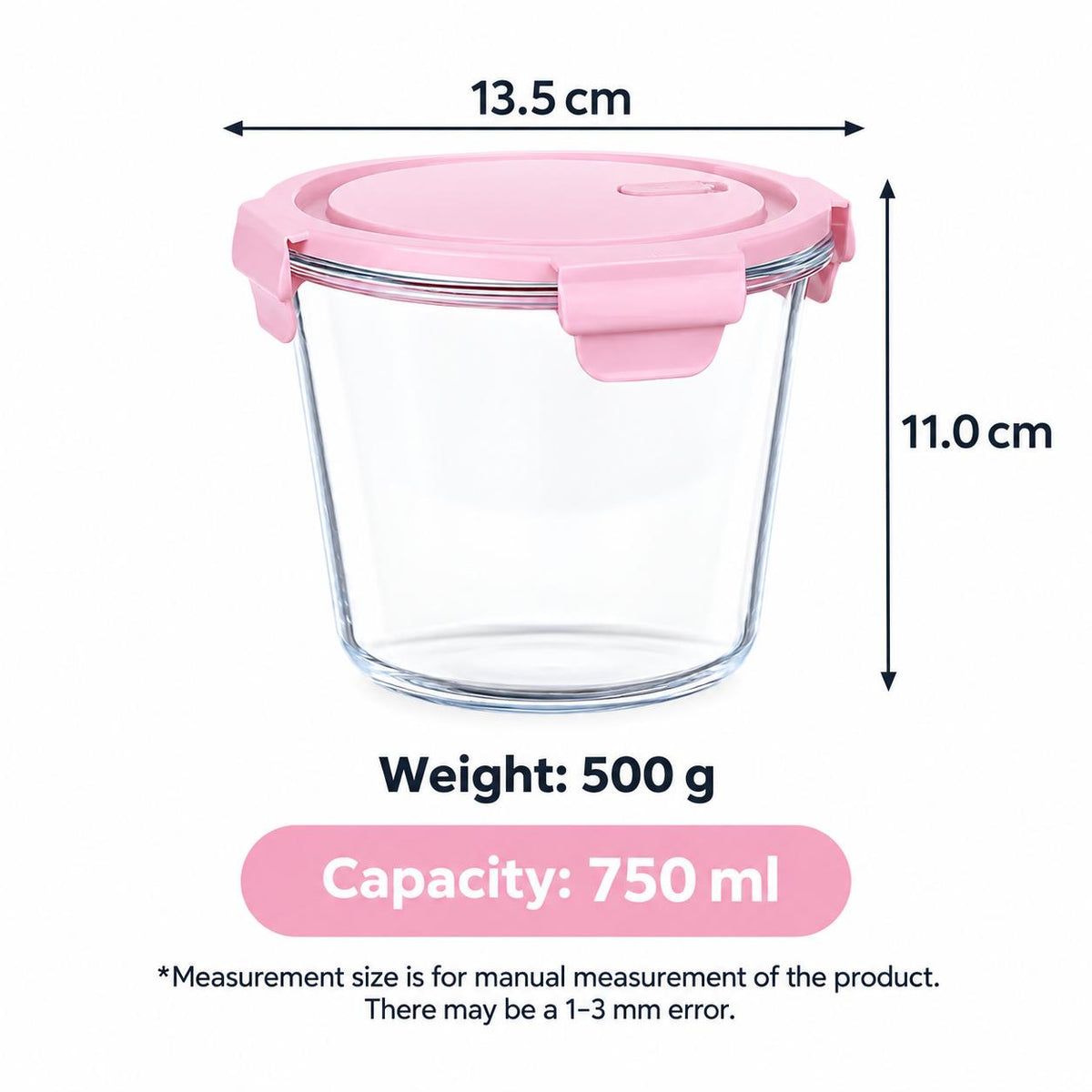 Leakproof Glass Storage containers (750ml)