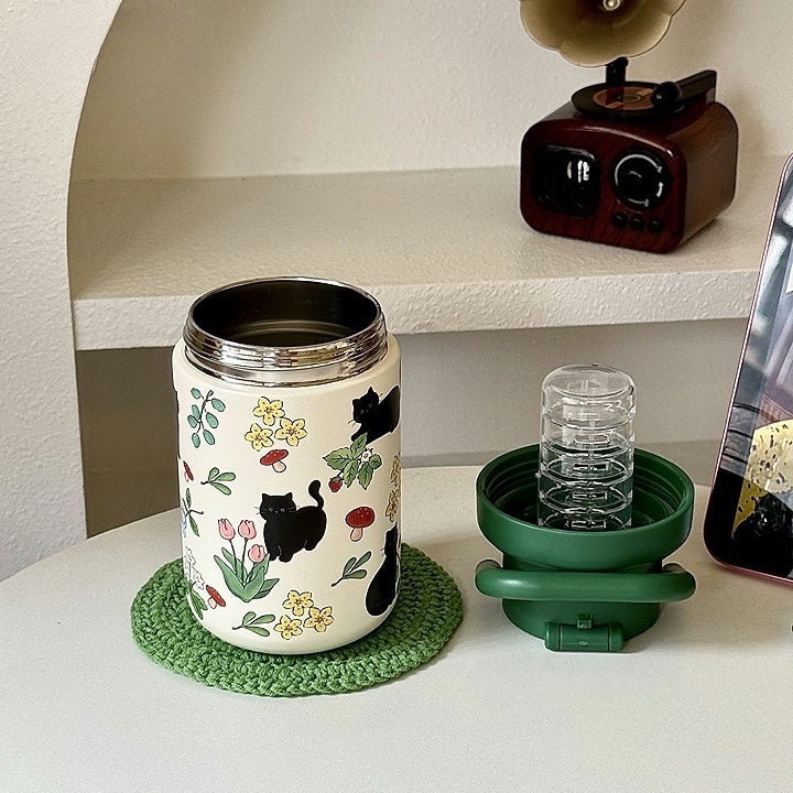 Whisker Bloom Hot and Cold with Tea infuser Sipper Flask (500ml)