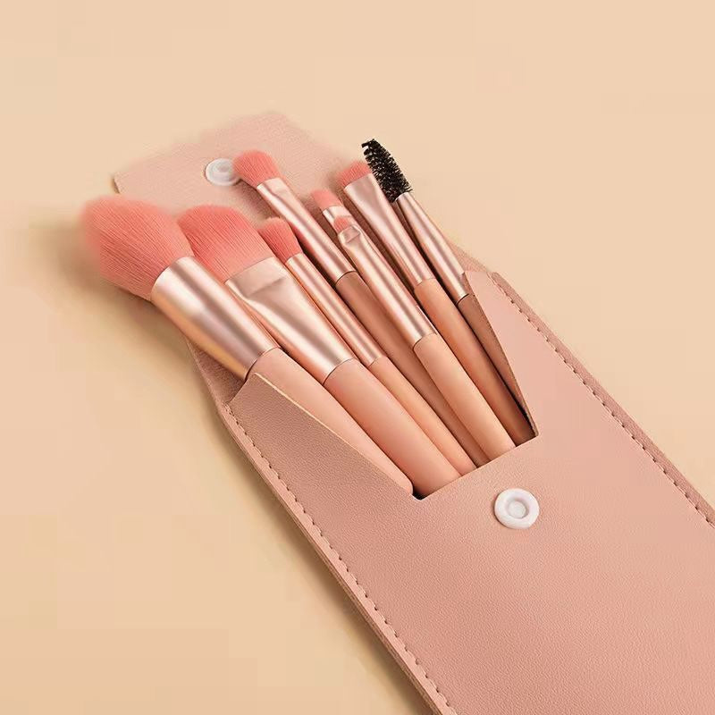 8pc Makeup Brush Set with carry case