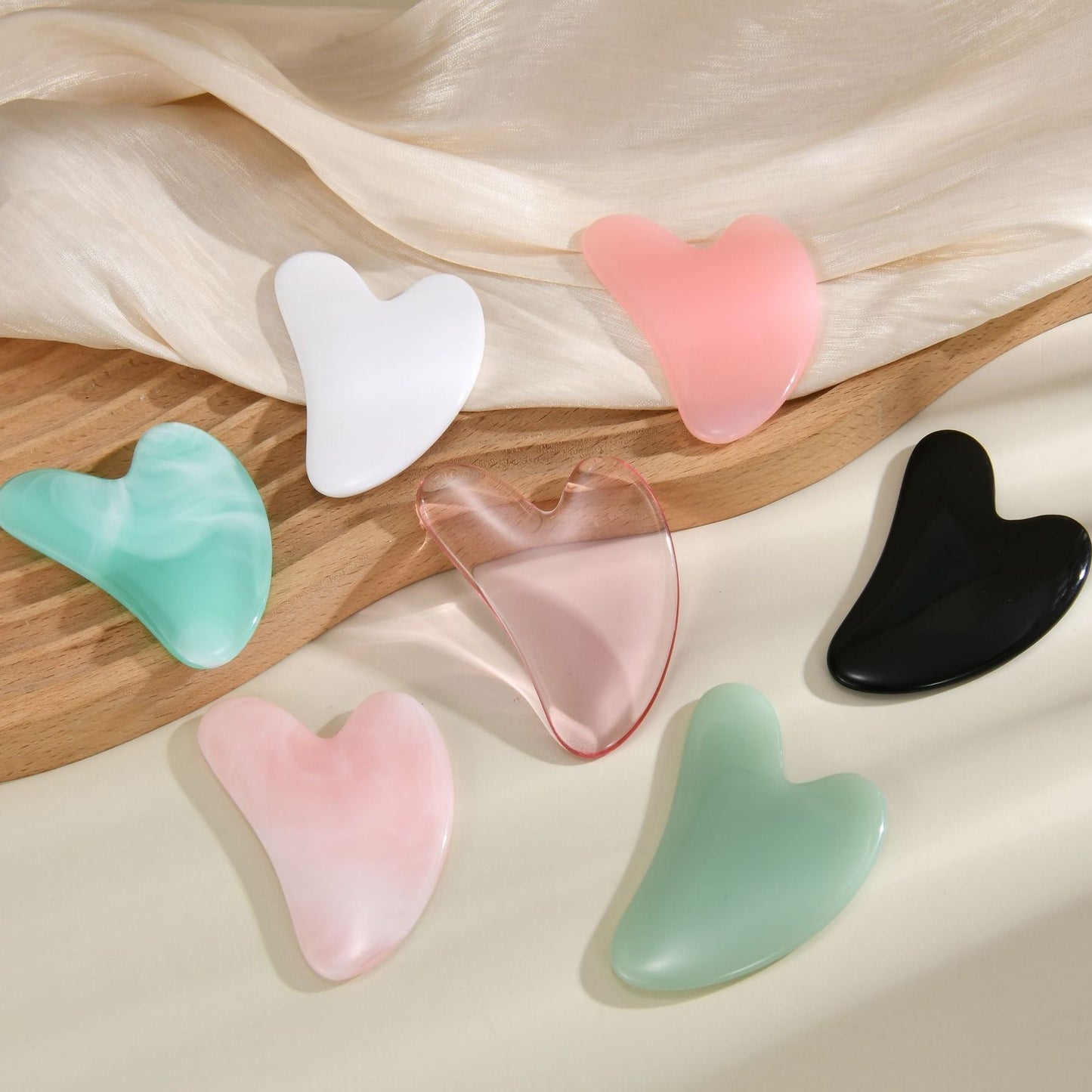 Facial Toning & Massage Beauty Tool (Roller + Guasha Set)
