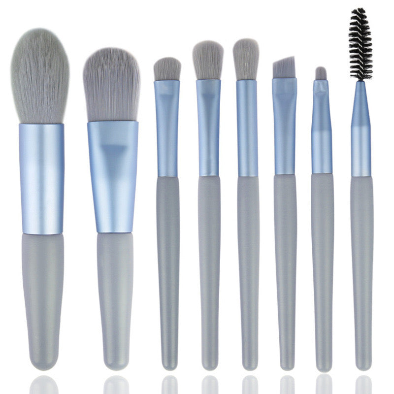 8pc Makeup Brush Set with carry case