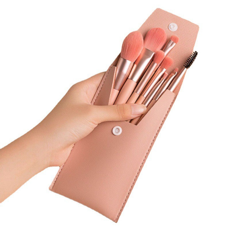 8pc Makeup Brush Set with carry case