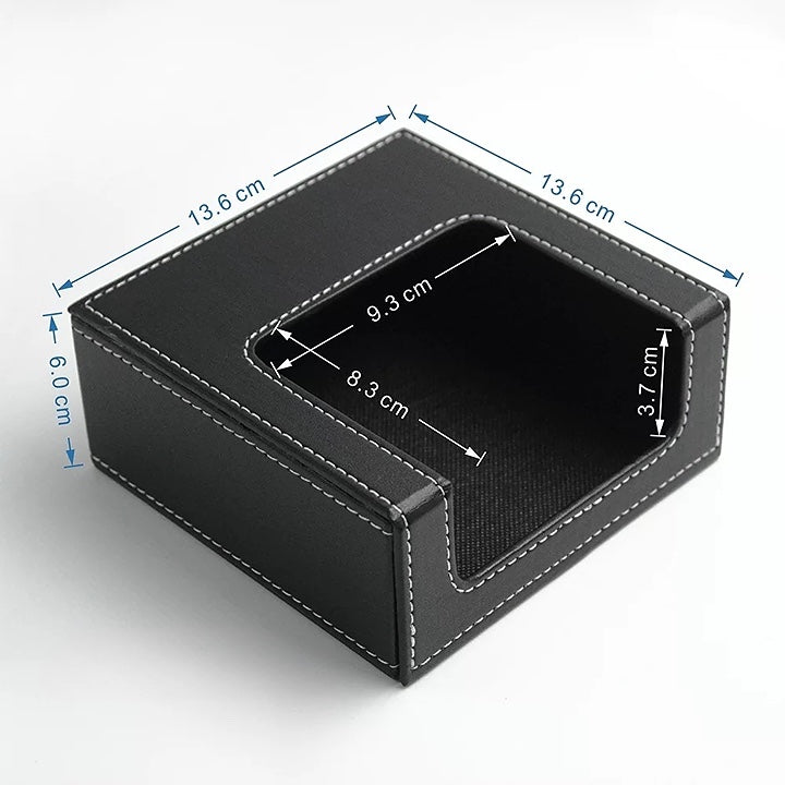 Table-top Artificial Leather Paper Napkin Holder Dispenser for Home and Office