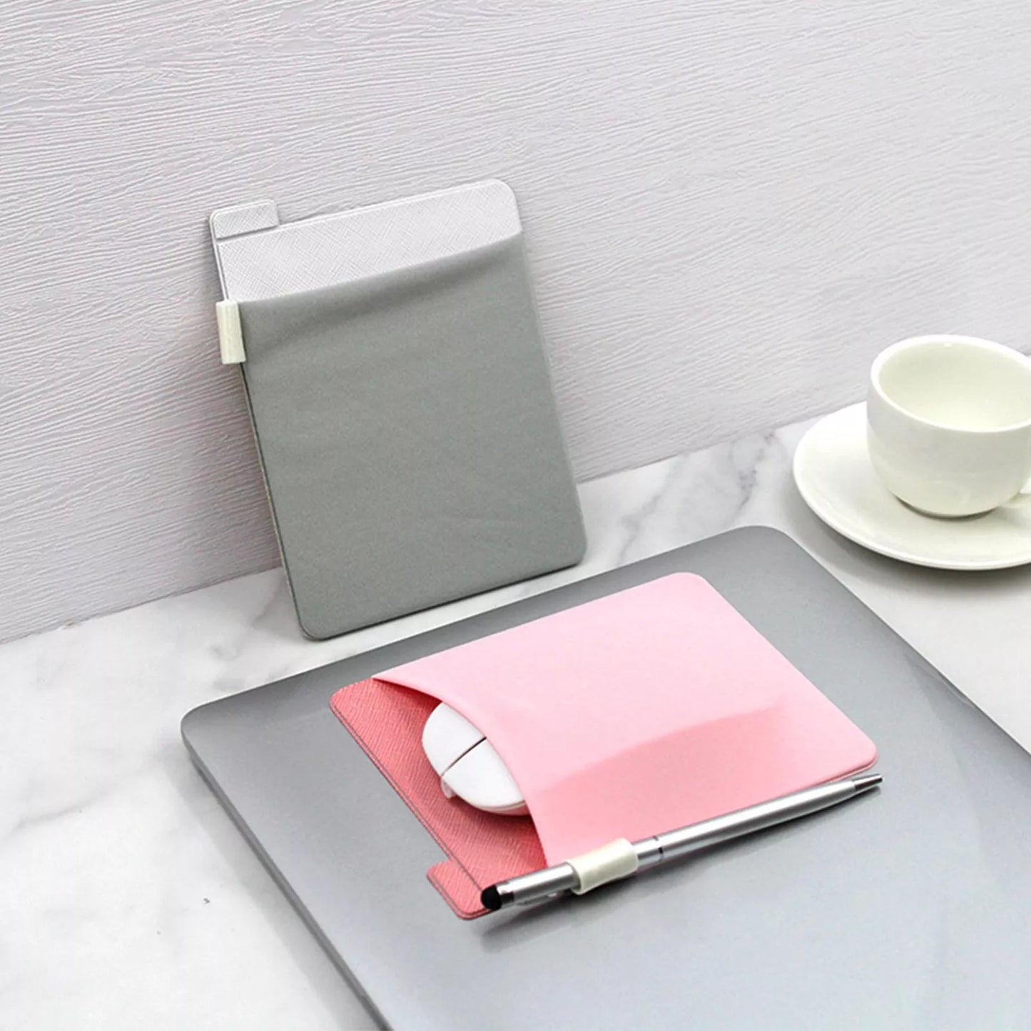 Laptop and Tablet Adhesive Storage Sleeve for External Hard drives, Mouse & Pen