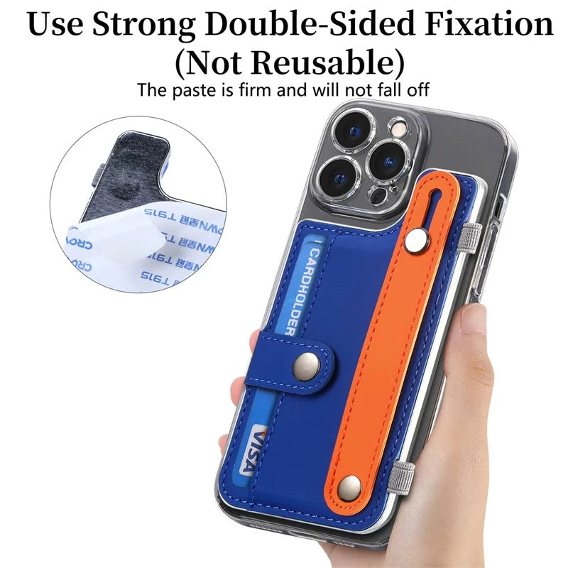 Transparent iPhone case with Stick on iPhone Card wallet for iPhone 16 series