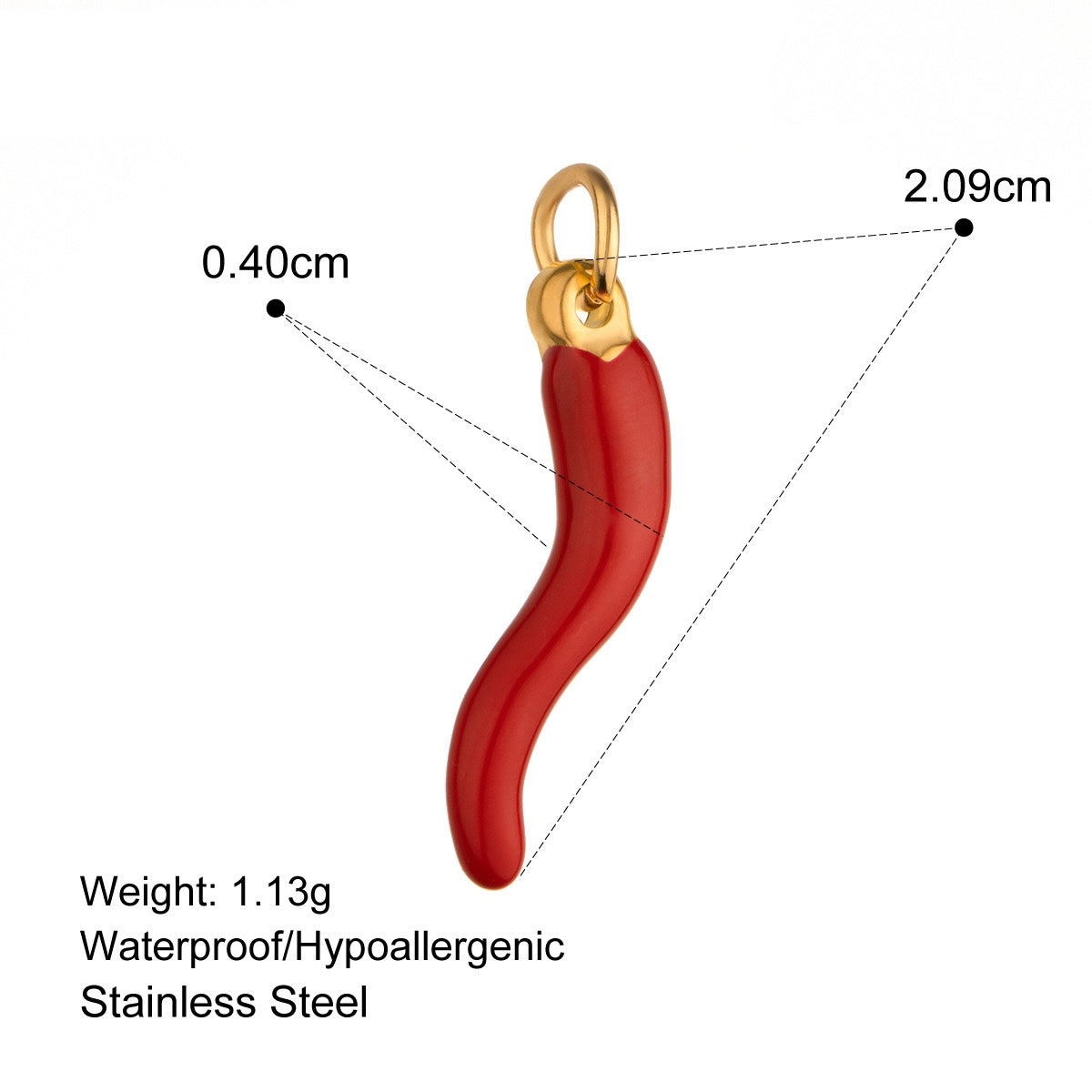 Trinket Trove Gold Plated Stainless Steel Hypoallergenic Pendants / Charms Series & Paper clip Link Chain Optional