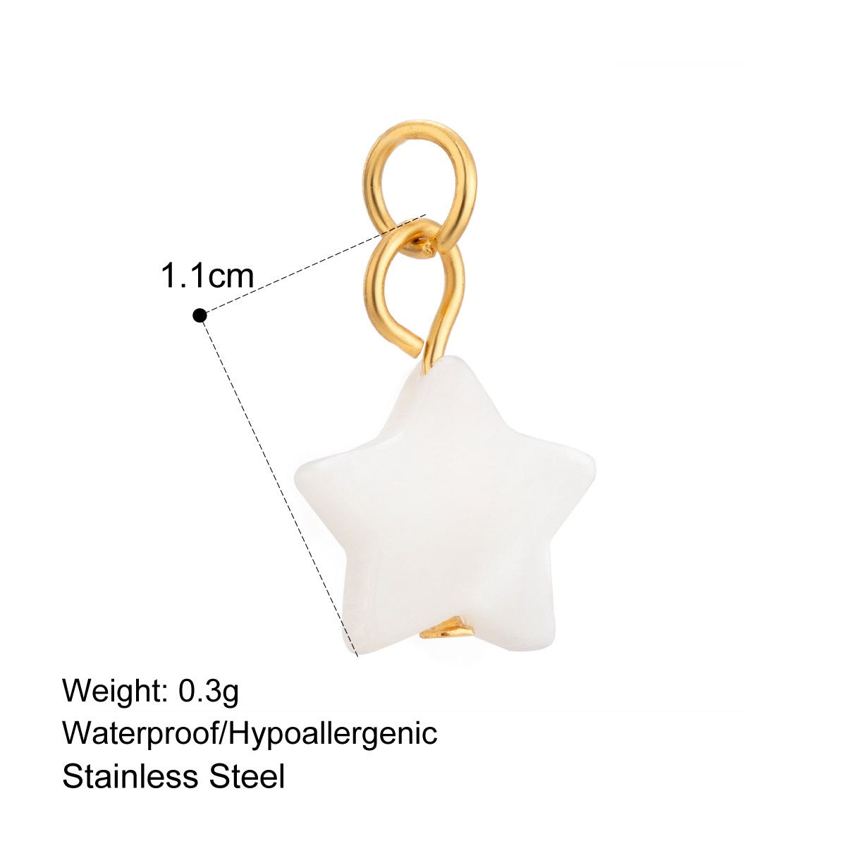 Trinket Trove Gold Plated Stainless Steel Hypoallergenic Pendants / Charms Series & Paper clip Link Chain Optional