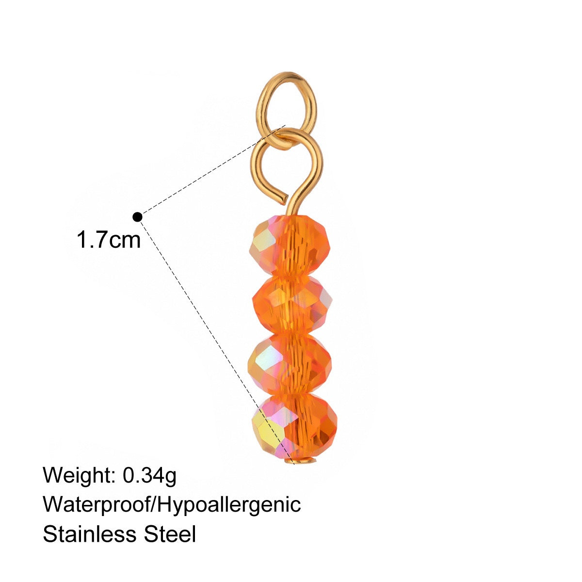 Trinket Trove Gold Plated Stainless Steel Hypoallergenic Pendants / Charms Series & Paper clip Link Chain Optional