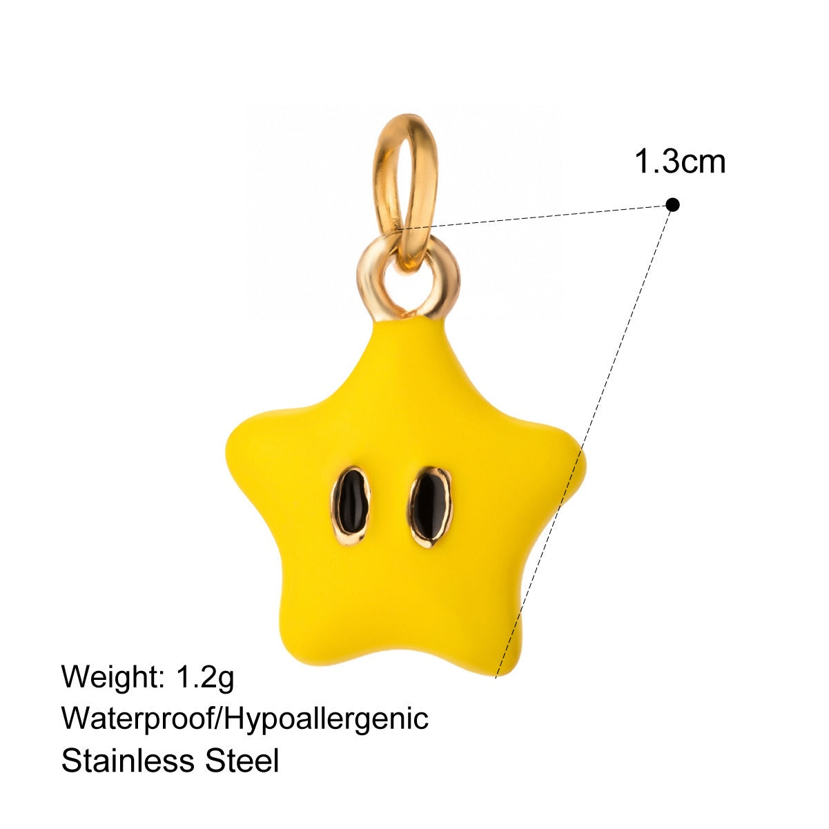 Trinket Trove Gold Plated Stainless Steel Hypoallergenic Pendants / Charms Series & Paper clip Link Chain Optional