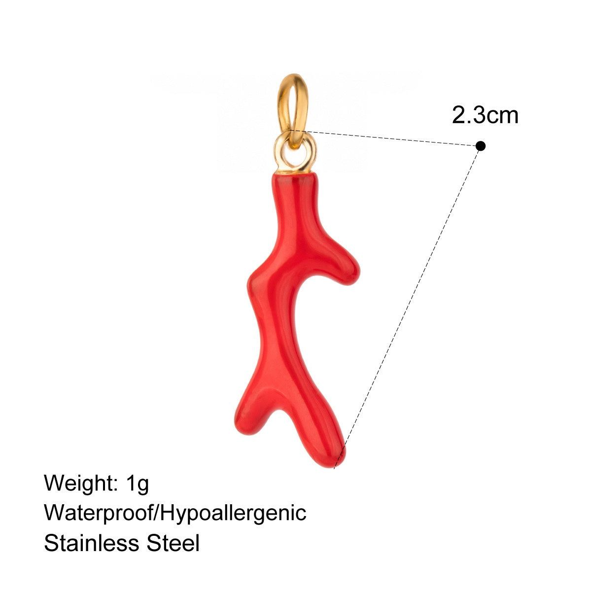 Trinket Trove Gold Plated Stainless Steel Hypoallergenic Pendants / Charms Series & Paper clip Link Chain Optional