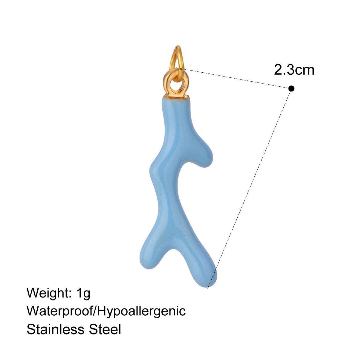 Trinket Trove Gold Plated Stainless Steel Hypoallergenic Pendants / Charms Series & Paper clip Link Chain Optional