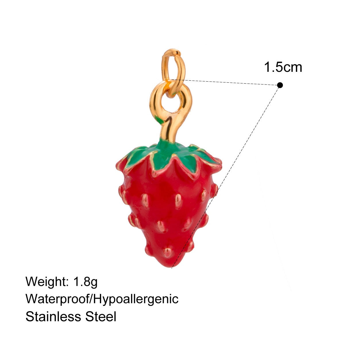 Trinket Trove Gold Plated Stainless Steel Hypoallergenic Pendants / Charms Series & Paper clip Link Chain Optional
