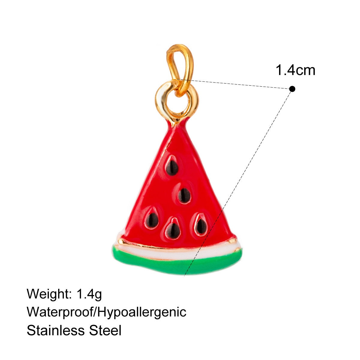 Trinket Trove Gold Plated Stainless Steel Hypoallergenic Pendants / Charms Series & Paper clip Link Chain Optional
