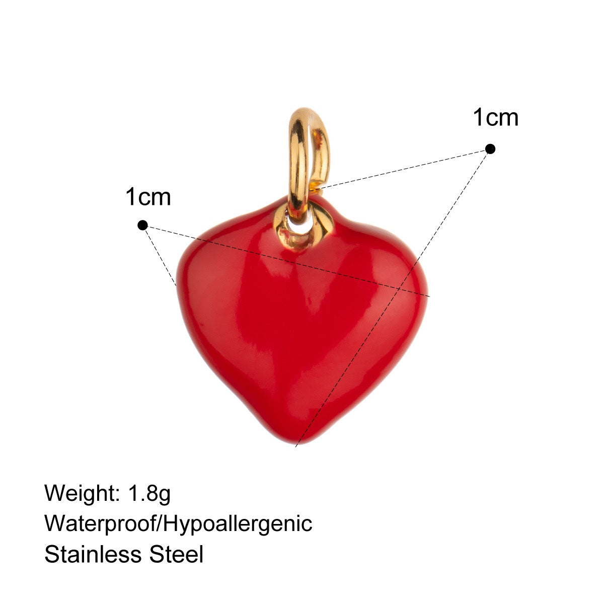 Trinket Trove Gold Plated Stainless Steel Hypoallergenic Pendants / Charms Series & Paper clip Link Chain Optional