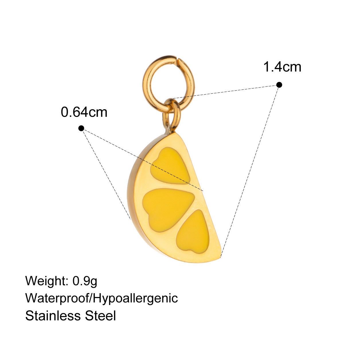 Trinket Trove Gold Plated Stainless Steel Hypoallergenic Pendants / Charms Series & Paper clip Link Chain Optional