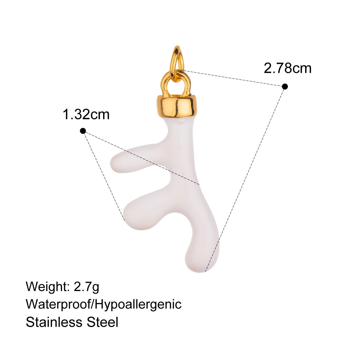 Trinket Trove Gold Plated Stainless Steel Hypoallergenic Pendants / Charms Series & Paper clip Link Chain Optional