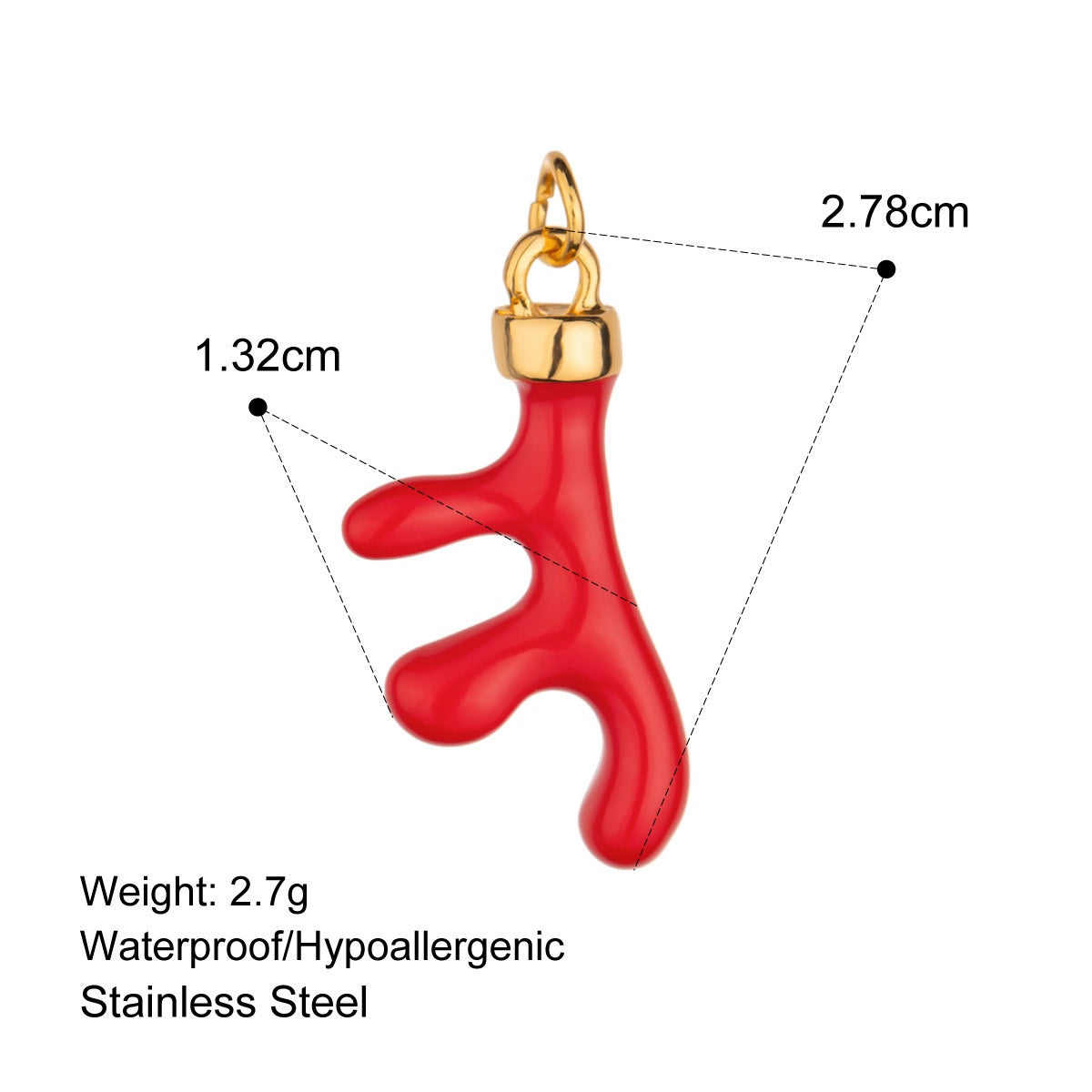 Trinket Trove Gold Plated Stainless Steel Hypoallergenic Pendants / Charms Series & Paper clip Link Chain Optional