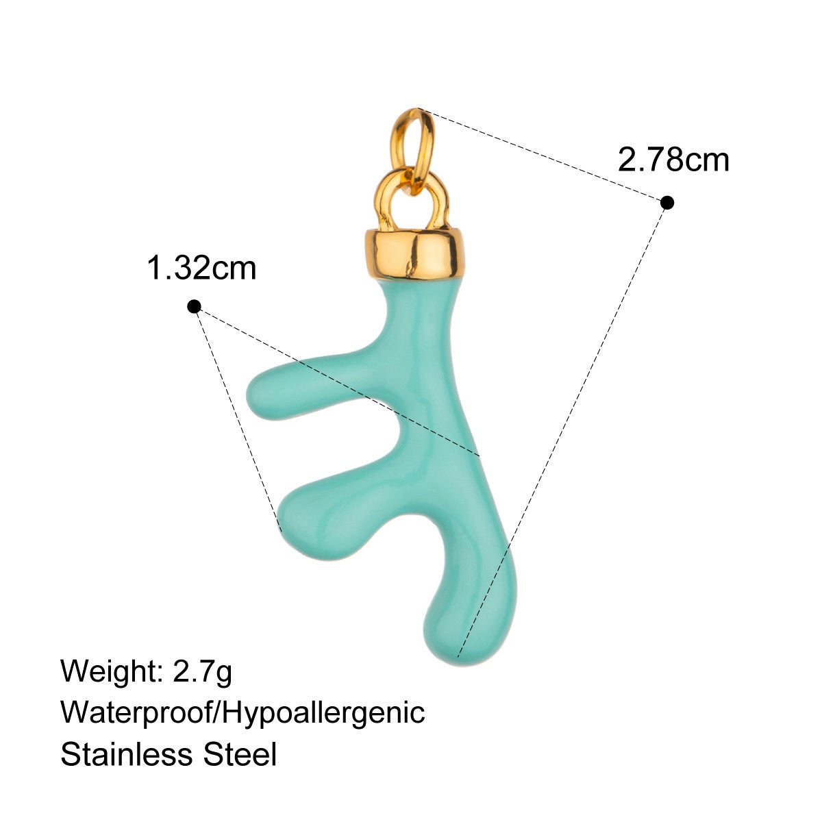Trinket Trove Gold Plated Stainless Steel Hypoallergenic Pendants / Charms Series & Paper clip Link Chain Optional