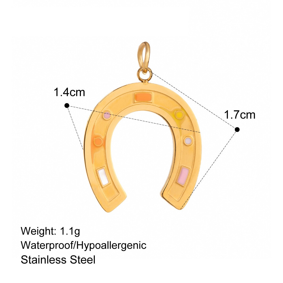 Trinket Trove Gold Plated Stainless Steel Hypoallergenic Pendants / Charms Series & Paper clip Link Chain Optional