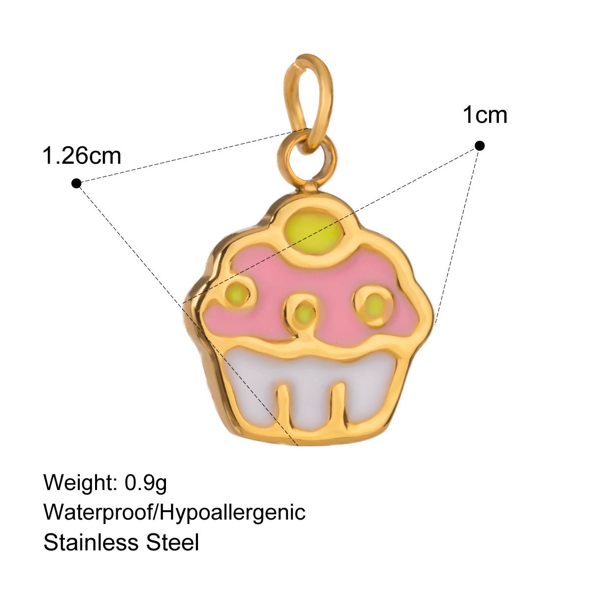 Trinket Trove Gold Plated Stainless Steel Hypoallergenic Pendants / Charms Series & Paper clip Link Chain Optional