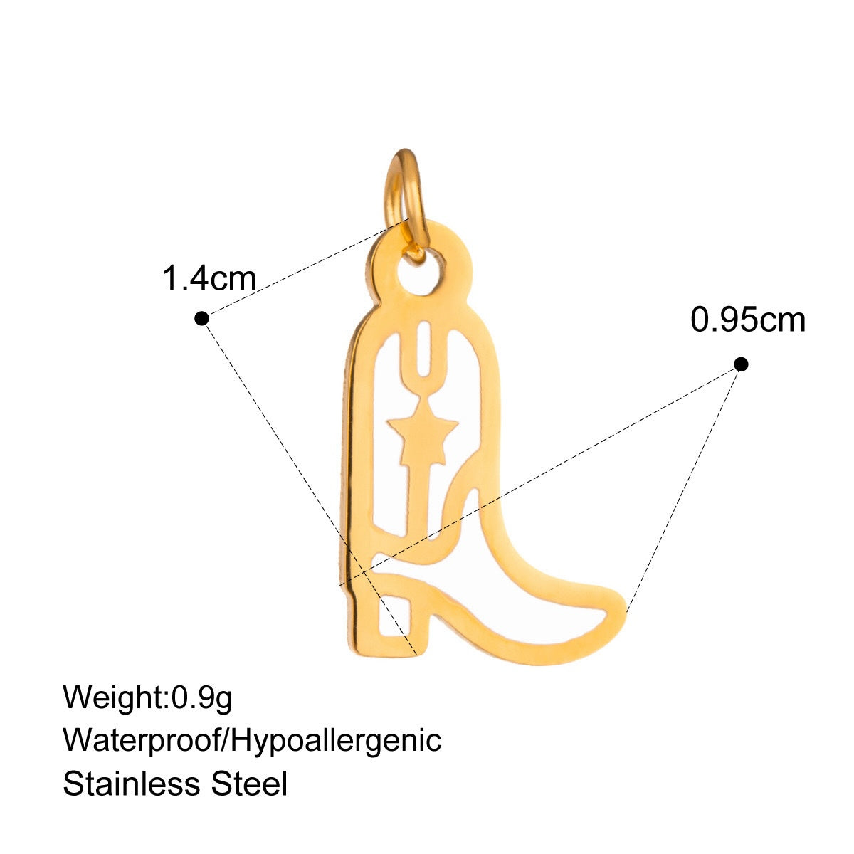 Trinket Trove Gold Plated Stainless Steel Hypoallergenic Pendants / Charms Series & Paper clip Link Chain Optional