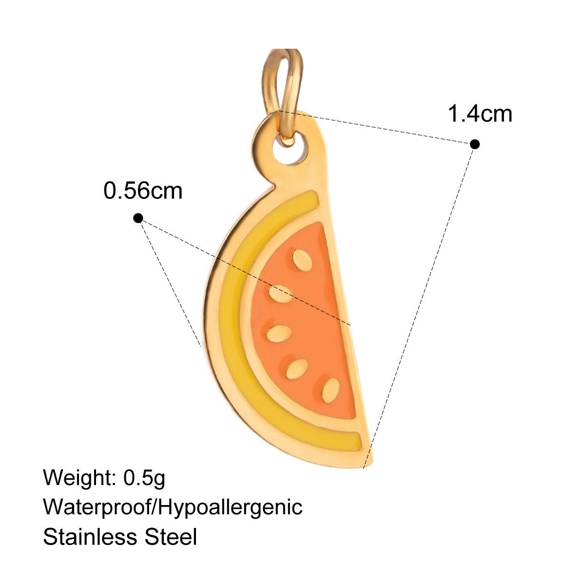 Trinket Trove Gold Plated Stainless Steel Hypoallergenic Pendants / Charms Series & Paper clip Link Chain Optional