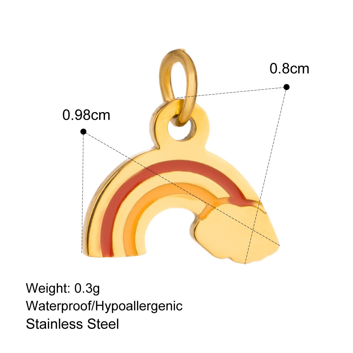 Trinket Trove Gold Plated Stainless Steel Hypoallergenic Pendants / Charms Series & Paper clip Link Chain Optional