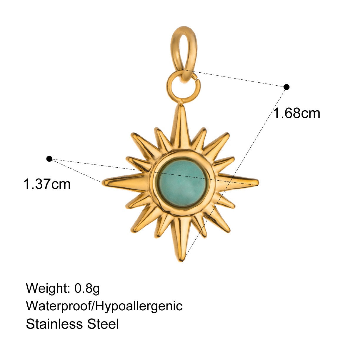 Trinket Trove Gold Plated Stainless Steel Hypoallergenic Pendants / Charms Series & Paper clip Link Chain Optional