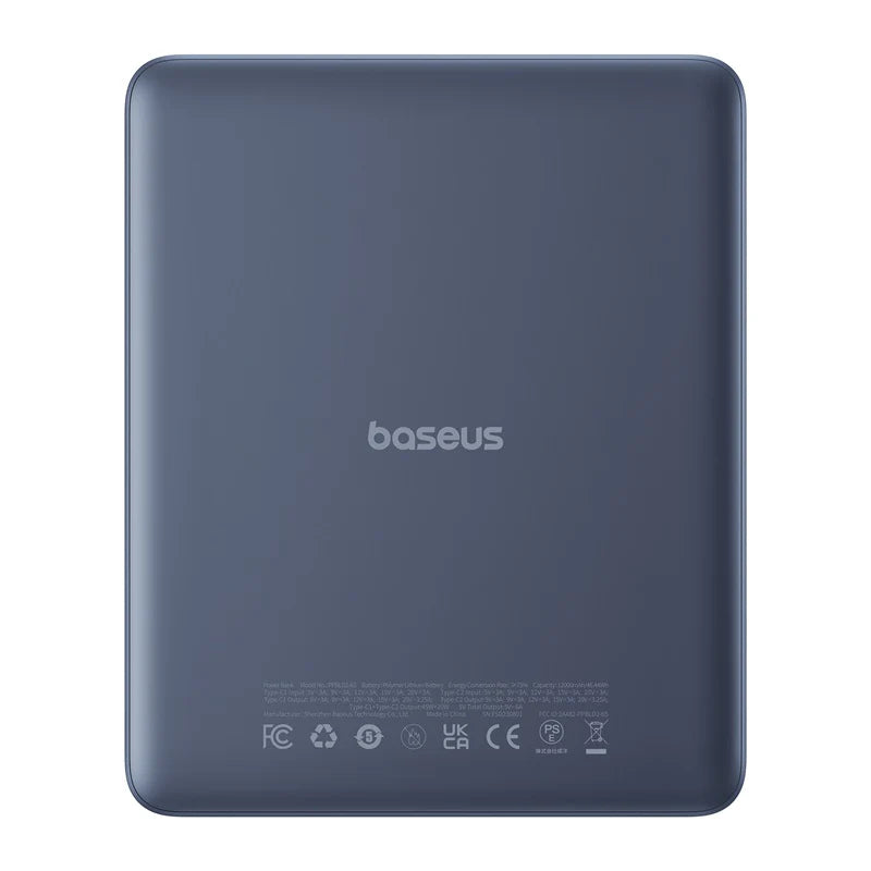 Baseus Blade2 Fast-Charging Power Bank with Digital Display Intelligent Edition 12000mAh 65W(with Baseus Mini White Series Fast-Charging Cable Type-C to Type-C 100W (20V/5A) 50cm Black)