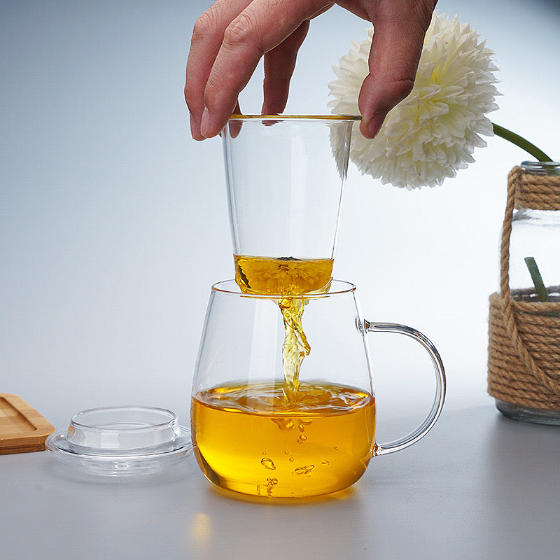 Borosilicate Glass Infuser Cup Set