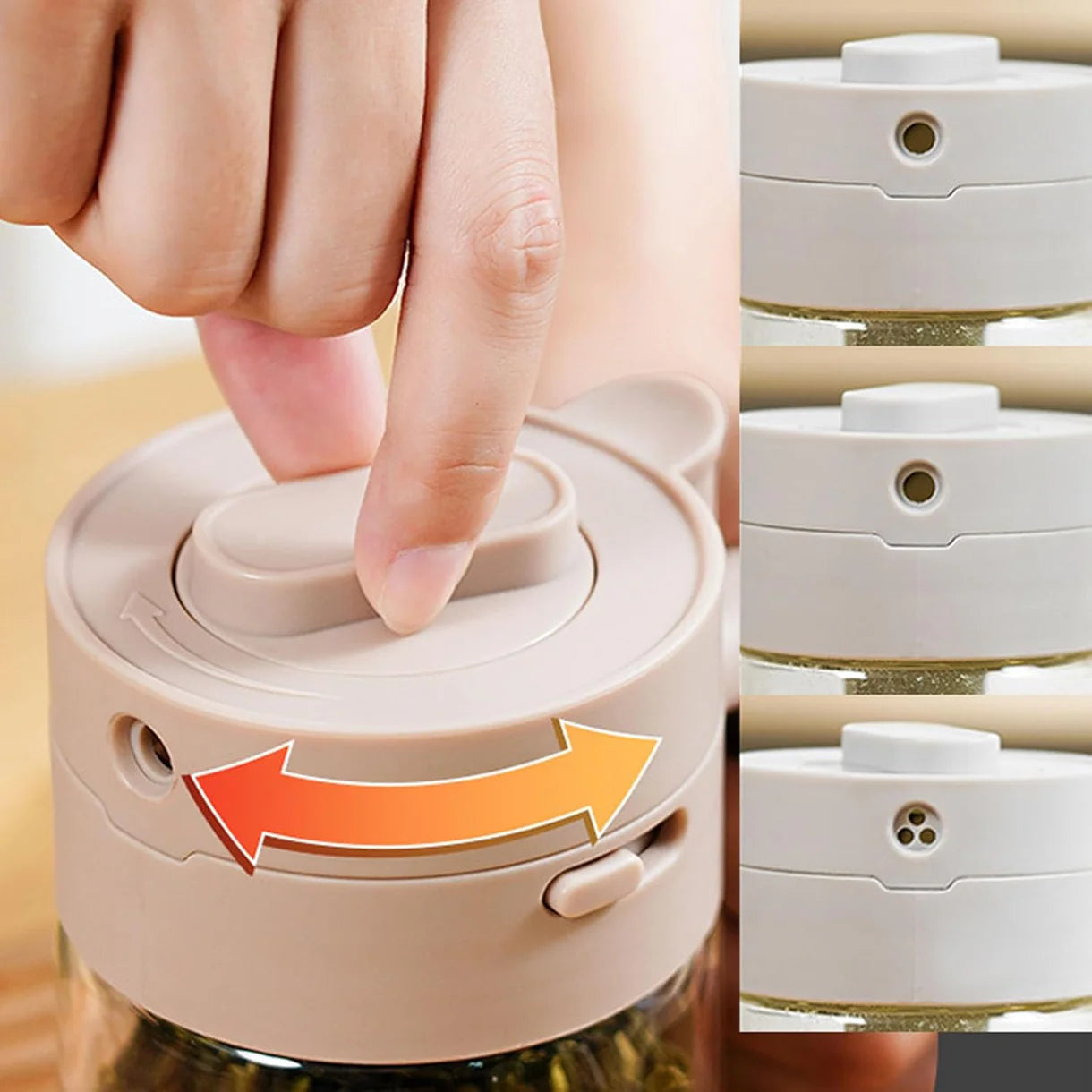 Multi-Functional Dual Dispensing Jar With Spoon
