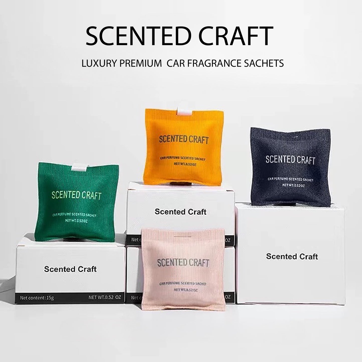SCENTED CRAFT Long Lasting Premium Luxury Car Fragrance Sachets