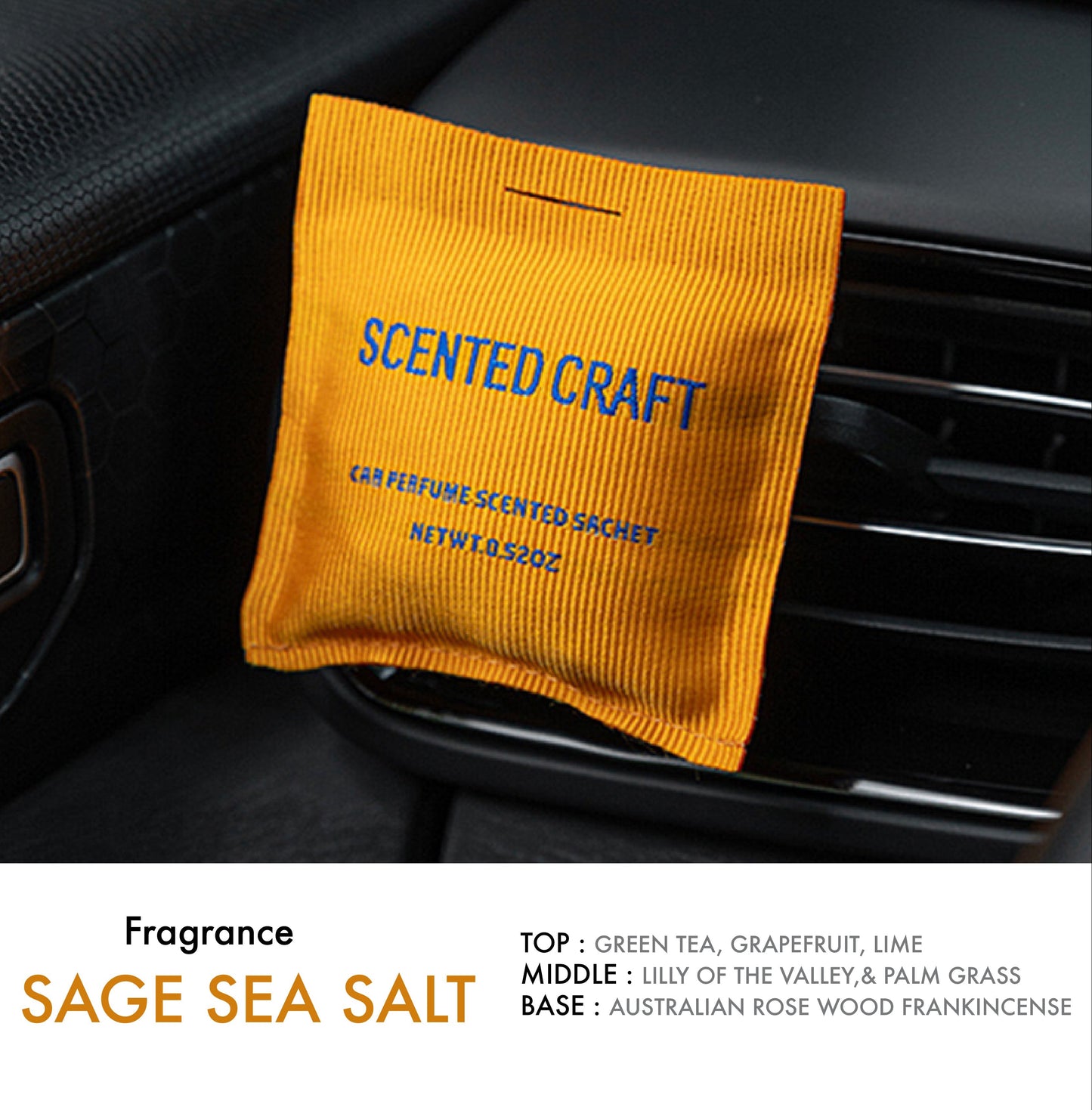 SCENTED CRAFT Long Lasting Premium Luxury Car Fragrance Sachets
