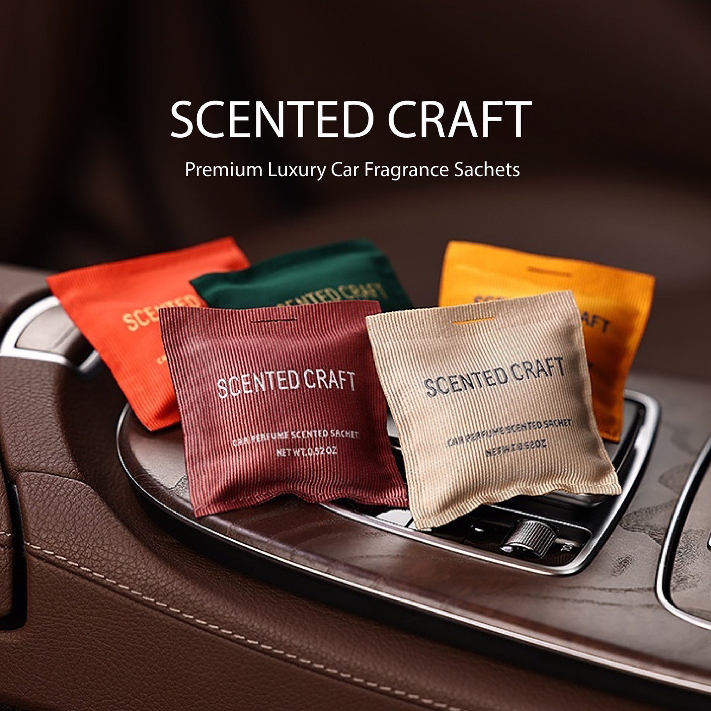SCENTED CRAFT Long Lasting Premium Luxury Car Fragrance Sachets
