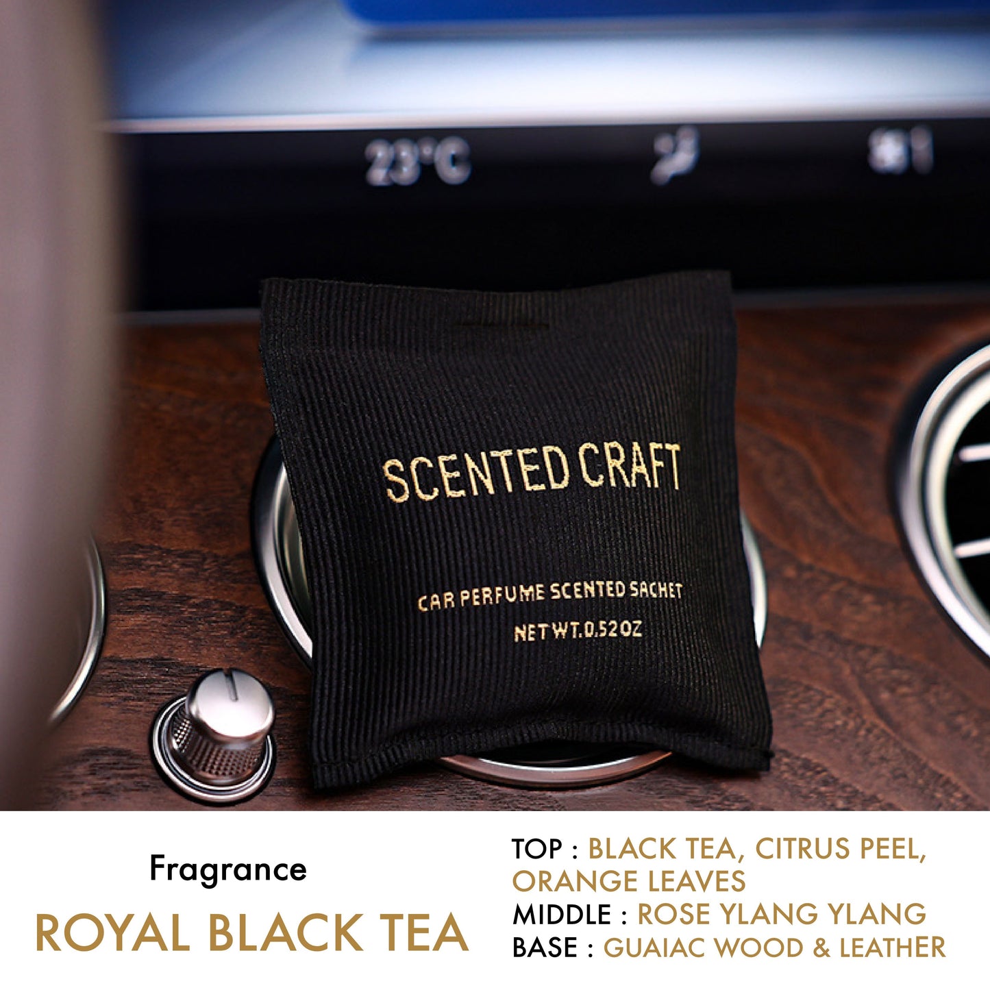 SCENTED CRAFT Long Lasting Premium Luxury Car Fragrance Sachets