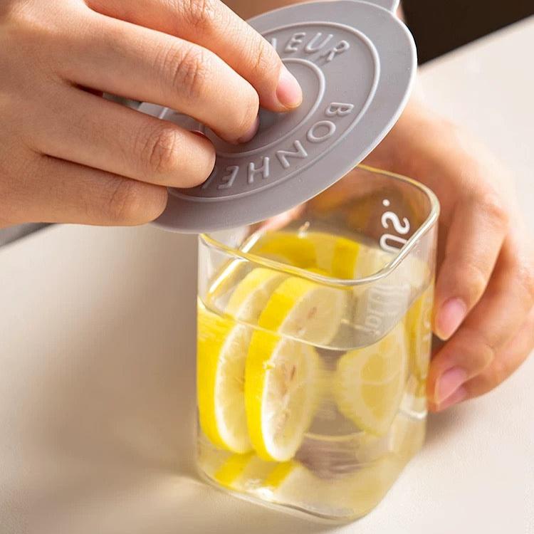 BONHEUR Silicone Suction Glass Cover
