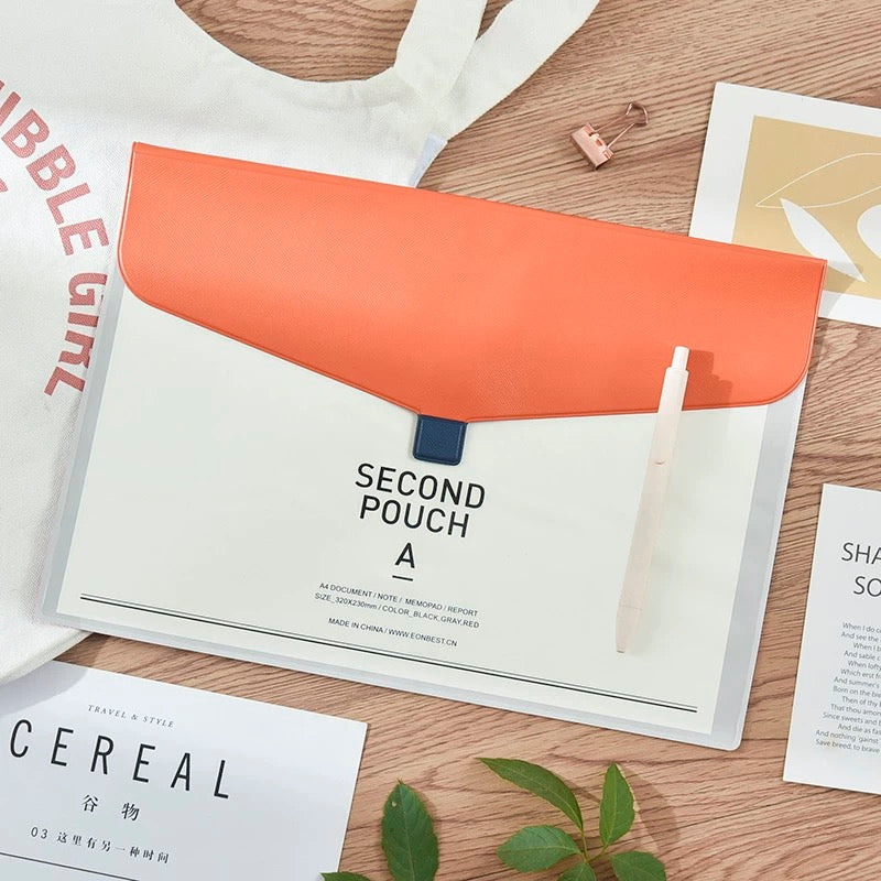 Second Pouch Document Folder (Fits A4 Documents)