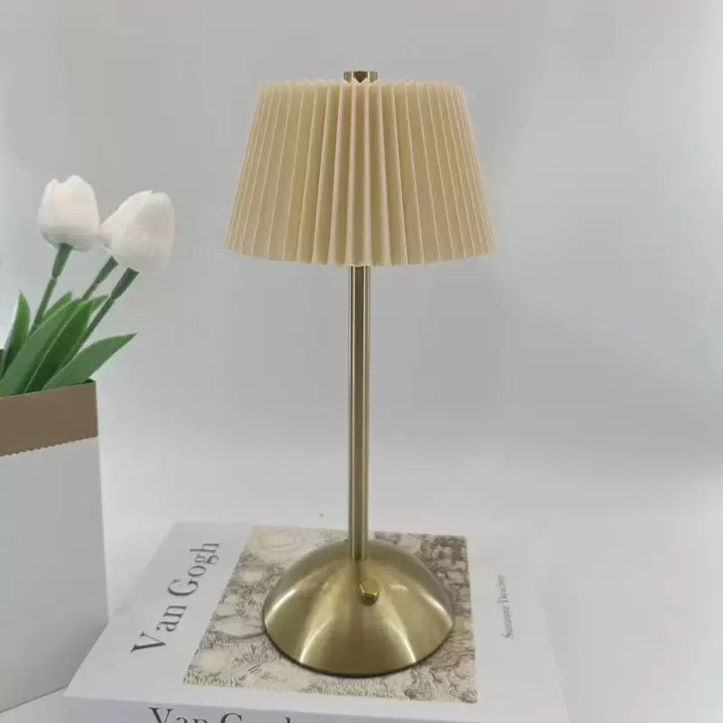 Rechargeable LED Pleated Table Lamp for creating a warm and cozy environment