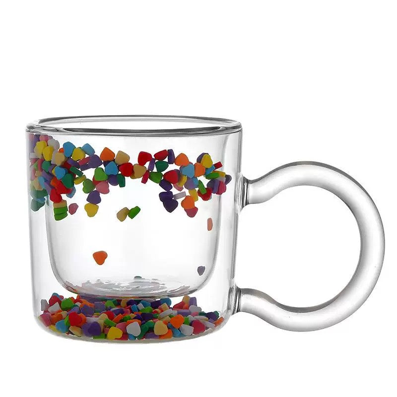 Insulated Double-walled Mug with colorful beads