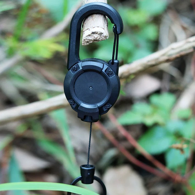 Anti Theft Heavy Duty Retractable Cord Keychain Carabiner Badge Clip
