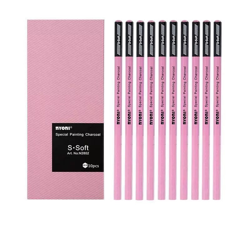 Nioni 10 Pcs Sketching Pencils Set Graphite Pencil Charcoal Pencils Artist Pencils Professional Painting Drawing Sketching Art Supplies for Kids Adults Beginners Artist Students