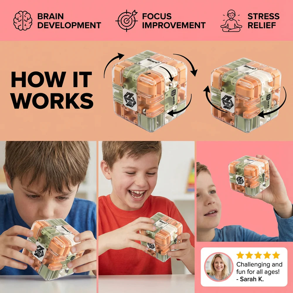 Smart Cube Portable brain workout that sharpens focus and reduces screen time stress